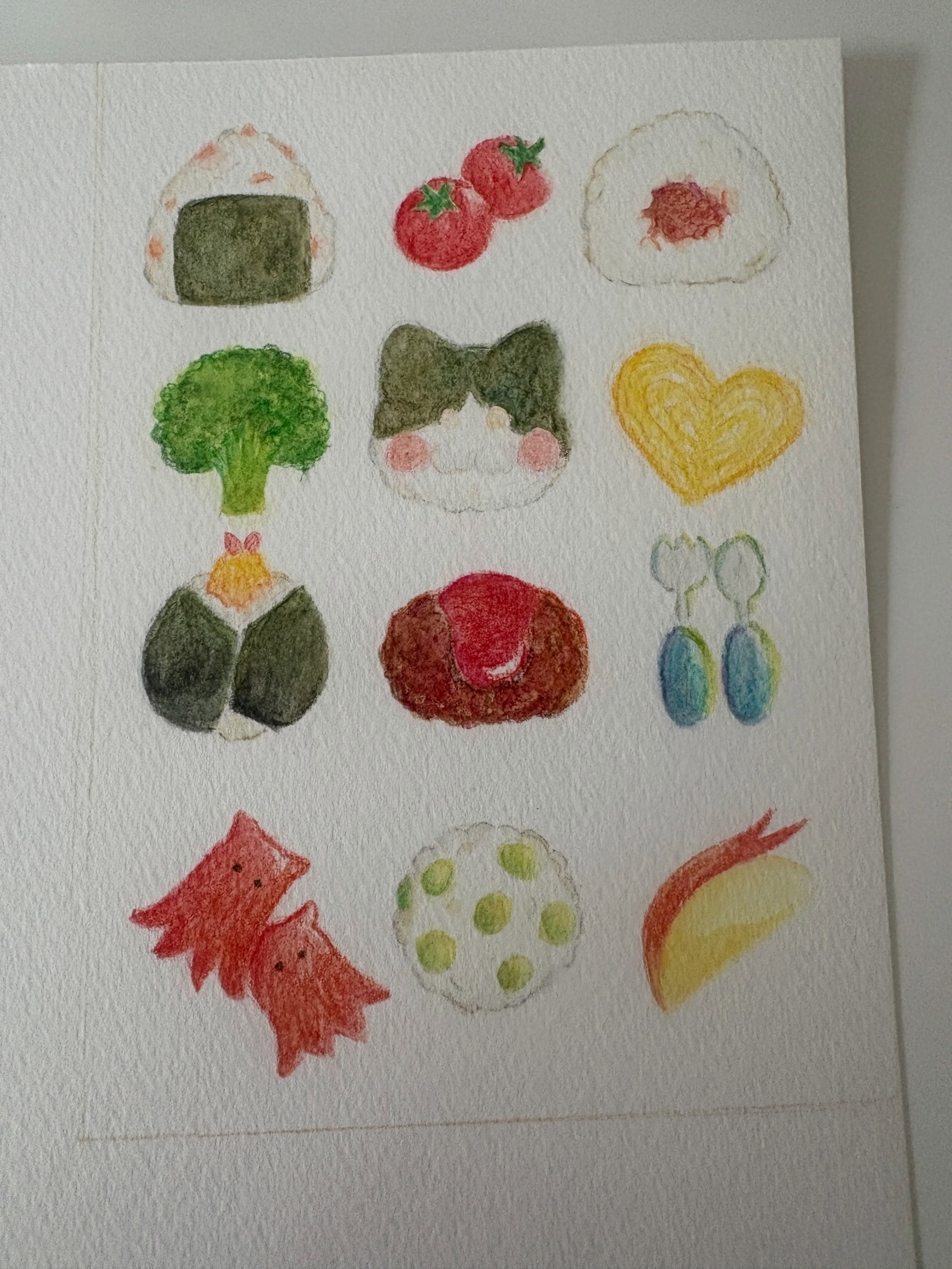 制作途中:うすい色から少しずつ重ねる