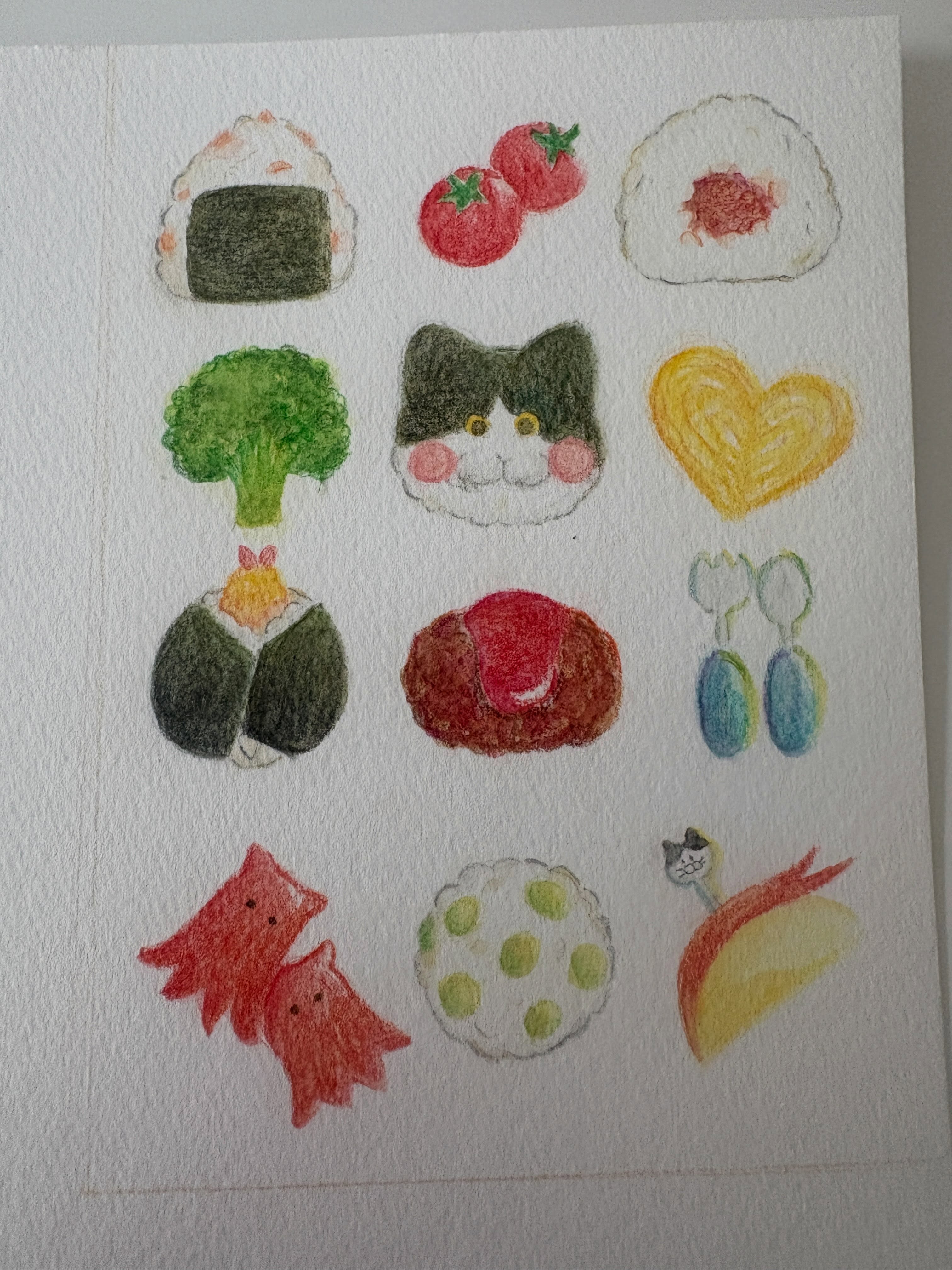制作途中:色を深めて細部を描き込む